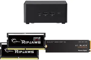 ASUS NUC 14 Pro RNUC14RVHU50000UI Tall Barebone Kit w/ Intel 14th Gen Core Ultra 5 125H (NPU Support) Triple storage Design, Thunderbolt™ 4,Wi-Fi 6E & Bluetooth 5.3-Memory and Storage Sold Separately G.SKILL Ripjaws SO-DIMM 32GB (2 x 16GB)
