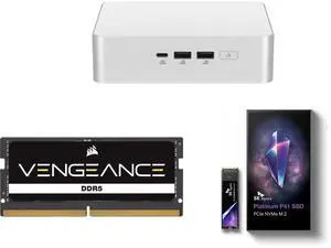 ASUS NUC 15 Pro+ Barebone Mini PC with Intel Series 2 Core Ultra 9 285H, 2x DDR5 SO-Dimm Slots, Dual Storage Design, Thunderbolt™ 4, Wi-Fi 7, Aluminum Chassis  - Memory and Storage Sold Separately CORSAIR Vengeance 32GB 262-Pin DDR5 SO-DIMM