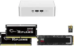 ASUS NUC 15 Pro+ Barebone Mini PC with Intel Series 2 Core Ultra 9 285H, 2x DDR5 SO-Dimm Slots, Dual Storage Design, Thunderbolt™ 4, Wi-Fi 7, Aluminum Chassis  - Memory and Storage Sold Separately G.SKILL Ripjaws SO-DIMM 32GB (2 x 16GB) 262
