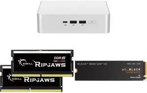 ASUS NUC 15 Pro+ Barebone Mini PC with Intel Series 2 Core Ultra 9 285H, 2x DDR5 SO-Dimm Slots, Dual Storage Design, Thunderbolt™ 4, Wi-Fi 7, Aluminum Chassis  - Memory and Storage Sold Separately G.SKILL Ripjaws SO-DIMM 32GB (2 x 16GB) 262