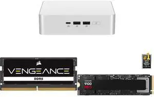 ASUS NUC 15 Pro+ Barebone Mini PC with Intel Series 2 Core Ultra 9 285H, 2x DDR5 SO-Dimm Slots, Dual Storage Design, Thunderbolt™ 4, Wi-Fi 7, Aluminum Chassis  - Memory and Storage Sold Separately CORSAIR Vengeance 32GB 262-Pin DDR5 SO-DIMM