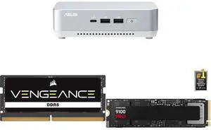 ASUS NUC 14 Pro+ Barebone with Intel 14th Gen Core Ultra 7 155H (NPU Support), up to 96GB DDR5 RAM, Dual Storage, Thunderbolt 4, Wi-Fi 6E & Bluetooth 5.3, Silver Aluminum Chassis with VESA Mount CORSAIR Vengeance 32GB 262-Pin DDR5 SO-DIMM D