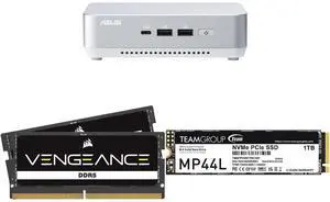 ASUS NUC 14 Pro+ Barebone with Intel 14th Gen Core Ultra 7 155H (NPU Support), up to 96GB DDR5 RAM, Dual Storage, Thunderbolt 4, Wi-Fi 6E & Bluetooth 5.3, Silver Aluminum Chassis with VESA Mount CORSAIR Vengeance 48GB 262-Pin DDR5 SO-DIMM D