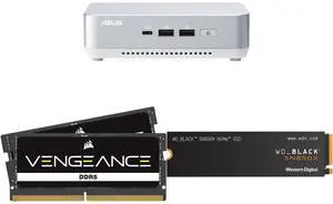ASUS NUC 14 Pro+ Barebone with Intel 14th Gen Core Ultra 7 155H (NPU Support), up to 96GB DDR5 RAM, Dual Storage, Thunderbolt 4, Wi-Fi 6E & Bluetooth 5.3, Silver Aluminum Chassis with VESA Mount CORSAIR Vengeance 48GB 262-Pin DDR5 SO-DIMM D