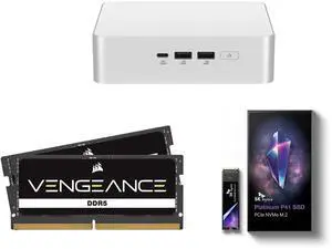 ASUS NUC 15 Pro+ Barebone Mini PC with Intel Series 2 Core Ultra 9 285H, 2x DDR5 SO-Dimm Slots, Dual Storage Design, Thunderbolt™ 4, Wi-Fi 7, Aluminum Chassis  - Memory and Storage Sold Separately CORSAIR Vengeance 48GB 262-Pin DDR5 SO-DIMM