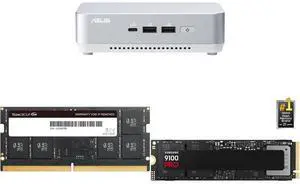 ASUS NUC 14 Pro+ Barebone with Intel 14th Gen Core Ultra 7 155H (NPU Support), up to 96GB DDR5 RAM, Dual Storage, Thunderbolt 4, Wi-Fi 6E & Bluetooth 5.3, Silver Aluminum Chassis with VESA Mount Team Elite 32GB 262-Pin DDR5 SO-DIMM DDR5 560