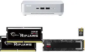ASUS NUC 14 Pro+ Barebone with Intel 14th Gen Core Ultra 7 155H (NPU Support), up to 96GB DDR5 RAM, Dual Storage, Thunderbolt 4, Wi-Fi 6E & Bluetooth 5.3, Silver Aluminum Chassis with VESA Mount G.SKILL Ripjaws SO-DIMM 64GB (2 x 32GB) 262-P
