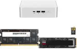 ASUS NUC 15 Pro+ Barebone Mini PC with Intel Series 2 Core Ultra 9 285H, 2x DDR5 SO-Dimm Slots, Dual Storage Design, Thunderbolt™ 4, Wi-Fi 7, Aluminum Chassis  - Memory and Storage Sold Separately Team Elite 32GB 262-Pin DDR5 SO-DIMM DDR5 5