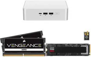 ASUS NUC 15 Pro+ Barebone Mini PC with Intel Series 2 Core Ultra 9 285H, 2x DDR5 SO-Dimm Slots, Dual Storage Design, Thunderbolt™ 4, Wi-Fi 7, Aluminum Chassis  - Memory and Storage Sold Separately CORSAIR Vengeance 48GB 262-Pin DDR5 SO-DIMM