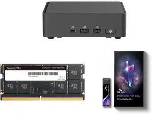 ASUS NUC 15 Pro RNUC15CRKU50000U Black Barebone System w/ Intel Ultra 5 225H CPU, Integrated - Intel Arc 130T Graphics ,US cord, Single Unit - Memory and Storage Sold Separately Team Elite 32GB 262-Pin DDR5 SO-DIMM DDR5 5600 (PC5 44800) Lap