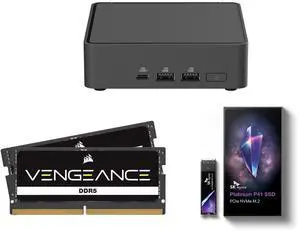 ASUS NUC 15 Pro RNUC15CRKU70000U Black Barebone System w/ Intel Ultra 7 255H CPU, Integrated - Intel Arc 140T Graphics ,US cord, Single Unit - Memory and Storage Sold Separately CORSAIR Vengeance 48GB 262-Pin DDR5 SO-DIMM DDR5 5600 (PC5 448