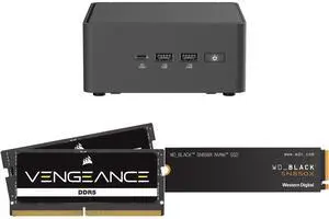 ASUS NUC 15 Pro RNUC15CRHU70000U Black Barebone System w/ Intel Ultra 7 255H CPU, Integrated - Intel Arc 140T Graphics ,US cord, Single Unit - Memory and Storage Sold Separately CORSAIR Vengeance 48GB 262-Pin DDR5 SO-DIMM DDR5 5600 (PC5 448 ASUS NUC 15 Pro RNUC15CRHU70000U Black Barebone System w/ Intel Ultra 7 255H CPU, Integrated - Intel Arc 140T Graphics ,US cord, Single Unit - Memory and Storage Sold Separately CORSAIR Vengeance 48GB 262-Pin DDR5 SO-DIMM DDR5 5600 (PC5 448