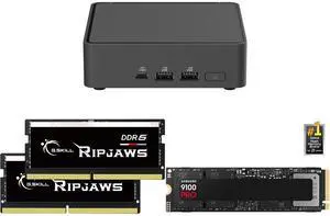 ASUS NUC 15 Pro RNUC15CRKU70000U Black Barebone System w/ Intel Ultra 7 255H CPU, Integrated - Intel Arc 140T Graphics ,US cord, Single Unit - Memory and Storage Sold Separately G.SKILL Ripjaws SO-DIMM 64GB (2 x 32GB) 262-Pin DDR5 SO-DIMM D