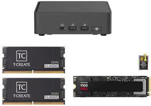 ASUS NUC 15 Pro RNUC15CRKU50000U Black Barebone System w/ Intel Ultra 5 225H CPU, Integrated - Intel Arc 130T Graphics ,US cord, Single Unit - Memory and Storage Sold Separately Team T-CREATE CLASSIC 64GB (2 x 32GB) 262-Pin DDR5 SO-DIMM DDR
