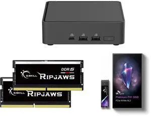 ASUS NUC 15 Pro RNUC15CRKU70000U Black Barebone System w/ Intel Ultra 7 255H CPU, Integrated - Intel Arc 140T Graphics ,US cord, Single Unit - Memory and Storage Sold Separately G.SKILL Ripjaws SO-DIMM 32GB (2 x 16GB) 262-Pin DDR5 SO-DIMM D
