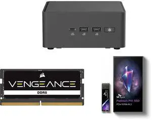 ASUS NUC 15 Pro RNUC15CRHU70000U Black Barebone System w/ Intel Ultra 7 255H CPU, Integrated - Intel Arc 140T Graphics ,US cord, Single Unit - Memory and Storage Sold Separately CORSAIR Vengeance 32GB 262-Pin DDR5 SO-DIMM DDR5 5600 (PC5 448