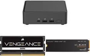 ASUS NUC 15 Pro RNUC15CRKU70000U Black Barebone System w/ Intel Ultra 7 255H CPU, Integrated - Intel Arc 140T Graphics ,US cord, Single Unit - Memory and Storage Sold Separately CORSAIR Vengeance 32GB 262-Pin DDR5 SO-DIMM DDR5 5600 (PC5 448 ASUS NUC 15 Pro RNUC15CRKU70000U Black Barebone System w/ Intel Ultra 7 255H CPU, Integrated - Intel Arc 140T Graphics ,US cord, Single Unit - Memory and Storage Sold Separately CORSAIR Vengeance 32GB 262-Pin DDR5 SO-DIMM DDR5 5600 (PC5 448
