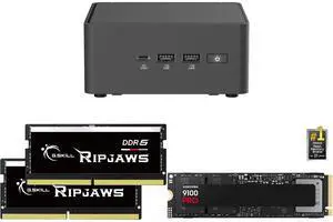 ASUS NUC 15 Pro RNUC15CRHC50000U Black Barebone System w/ Intel Ultra 5 210H CPU, 2x DDR5 SO-Dimm Slots, WiFi 7,US cord, Single Unit - Memory and Storage Sold Separately G.SKILL Ripjaws SO-DIMM 32GB (2 x 16GB) 262-Pin DDR5 SO-DIMM DDR5 4800