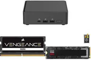 ASUS NUC 15 Pro RNUC15CRKU70000U Black Barebone System w/ Intel Ultra 7 255H CPU, Integrated - Intel Arc 140T Graphics ,US cord, Single Unit - Memory and Storage Sold Separately CORSAIR Vengeance 32GB 262-Pin DDR5 SO-DIMM DDR5 5600 (PC5 448