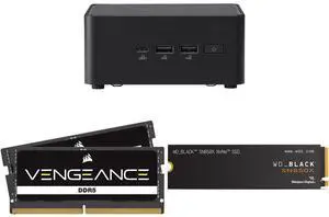 ASUS NUC 14 Pro RNUC14RVHU70000U Tall Barebone Kit (mini PC)with Intel 14th Gen Core Ultra 7 155H,  Triple Storage Design, Thunderbolt™ 4, Wi-Fi 6E & Bluetooth 5.3 - Memory and Storage Sold Separately CORSAIR Vengeance 48GB 262-Pin DDR5 SO-