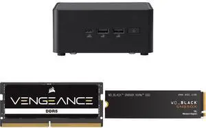 ASUS NUC 14 Pro RNUC14RVHU70000U Tall Barebone Kit (mini PC)with Intel 14th Gen Core Ultra 7 155H,  Triple Storage Design, Thunderbolt™ 4, Wi-Fi 6E & Bluetooth 5.3 - Memory and Storage Sold Separately CORSAIR Vengeance 32GB 262-Pin DDR5 SO-