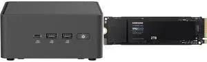 ASUS NUC 15 Pro Tall Barebone Kit Mini PC with Intel Series 2 Core 7 240H, 2x DDR5 SO-Dimm Slots, Dual Storage Design, Thunderbolt™ 4, Wi-Fi 7,  Blue tooth 5.4 - Memory and Storage Sold Separately SAMSUNG 990 EVO SSD 2TB, PCIe Gen 4x4, Gen