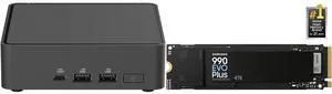 ASUS NUC 15 Pro RNUC15CRKU70000U Black Barebone System w/ Intel Ultra 7 255H CPU, Integrated - Intel Arc 140T Graphics ,US cord, Single Unit - Memory and Storage Sold Separately SAMSUNG 990 EVO PLUS SSD 4TB, PCIe Gen 4x4 | Gen 5x2 M.2 2280,