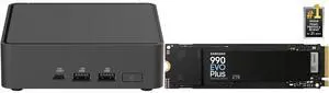 ASUS NUC 15 Pro RNUC15CRKU70000U Black Barebone System w/ Intel Ultra 7 255H CPU, Integrated - Intel Arc 140T Graphics ,US cord, Single Unit - Memory and Storage Sold Separately SAMSUNG 990 EVO PLUS SSD 2TB, PCIe Gen 4x4 | Gen 5x2 M.2 2280,