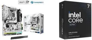 ASRock B860 Steel Legend WiFi LGA 1851 Intel B860 SATA 6Gb/s DDR5 ATX Motherboard Intel Core Ultra 7 265KF, Arrow Lake 20-Core (8P+12E),  LGA 1851, 125W Desktop Processor - BX80768265KF