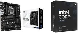 ASRock B860 Pro-A LGA 1851 Intel B860 SATA 6Gb/s DDR5 Intel Core Ultra  ATX Motherboard Intel Core Ultra 7 265KF, Arrow Lake 20-Core (8P+12E),  LGA 1851, 125W Desktop Processor - BX80768265KF