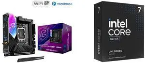 ASRock B860I Lightning WiFi LGA 1851 Intel B860 SATA 6Gb/s Intel Core Ultra DDR5 Mini ITX Motherboard Intel Core Ultra 7 265KF, Arrow Lake 20-Core (8P+12E),  LGA 1851, 125W Desktop Processor - BX80768265KF