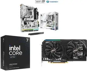 ASRock B860 Steel Legend WiFi LGA 1851 Intel B860 SATA 6Gb/s DDR5 ATX Motherboard Intel Core Ultra 7 265KF, Arrow Lake 20-Core (8P+12E),  LGA 1851, 125W Desktop Processor - BX80768265KF ASRock Challenger Arc B580 Graphics Card B580 CL 12GO