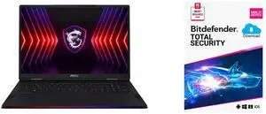 Laptop Software Combo -  MSI Raider 18 HX A14VIG-459US Bundle with  BitDefender TS01ZZCSN0305LEN