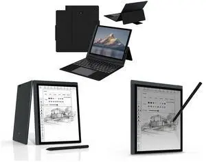 Bigme Keyboard Case with Trackpad for B1051 Series E-Reader Tablet - Adjustable Multi-Angle Stain Resistant Design, Enlarged Keycaps, Easy Connection, Secure Form-Fit Protection - Black Bigme 10.3" EColor E-Paper Tablet with Stylus, Ultra-T