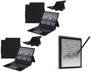 2 x Bigme Keyboard Case with Trackpad for B1051 Series E-Reader Tablet - Adjustable Multi-Angle Stain Resistant Design, Enlarged Keycaps, Easy Connection, Secure Form-Fit Protection - Black Bigme 10.3" Color E-paper Read-Write Tablet with 6
