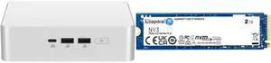 ASUS NUC 15 Pro+ Barebone Mini PC with Intel Core Ultra 7 255H  CPU, 2x DDR5 SO-Dimm Slots, Dual Storage Design, Thunderbolt™ 4, Wi-Fi 7, Aluminum Chassis  - Memory and Storage Sold Separately Kingston NV3 M.2 2280 2TB PCIe 4.0 x4 NVMe Inte