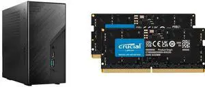 Barebone Systems Memory Combo -  ASRock DESKMINI X300W Bundle with  Crucial CT2K16G56C46S5