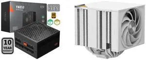 PCCOOLER CPS YN850 Fully Modular Power Supply, 80 PLUS Gold 850W PSU, 12V-2x6 Cable,  ATX 3.1 & PCIe 5.1 Ready, 105°C Rated Japanese Capacitors, ECO Mode, 135mm FDB Fan, 10 Years Warranty PCCOOLER CPS RZ820 Dual Tower CPU Air Cooler, 8 Heat