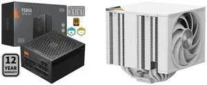 PCCOOLER CPS YS850 Fully Modular Power Supply, 80 PLUS Gold 850W PSU, 12V-2x6 Cable,  ATX 3.1 & PCIe 5.1 Ready, 105°C Rated Japanese Capacitors, ECO Mode, 135mm FDB Fan, 12 Years Warranty PCCOOLER CPS RZ820 Dual Tower CPU Air Cooler, 8 Heat