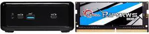 ASRock Industrial NUC BOX-1165G7 Fanned BOX Barebone (Include Intel 11th CPU i7 ) G.SKILL Ripjaws Series 32GB 260-Pin DDR4 SO-DIMM DDR4 3200 (PC4 25600) Laptop Memory Model F4-3200C22S-32GRS