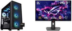 ABS Eurus Ruby Gaming PC - Windows 11 - AMD Ryzen 9 9950X3D - GeForce RTX 5090 - DLSS 4 - AI-Powered Performance - 32GB DDR5 6400 - 2TB M.2 NVMe SSD - ER9950X3D50902 ASUS ROG Strix 27" 4K QD-OLED Gaming Monitor (XG27UCDMG) - 240Hz, 0.03ms,