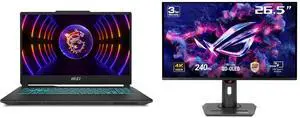 MSI Cyborg - 15.6" GeForce RTX 4050 Laptop GPU - Intel Core i7-13620H - 16GB Memory - 512 GB SSD - Windows 11 Home Gaming Laptops - 144 Hz IPS (A13VE-218US ) ASUS ROG Strix 27" 4K QD-OLED Gaming Monitor (XG27UCDMG) - 240Hz, 0.03ms, OLED Ant MSI Cyborg - 15.6" GeForce RTX 4050 Laptop GPU - Intel Core i7-13620H - 16GB Memory - 512 GB SSD - Windows 11 Home Gaming Laptops - 144 Hz IPS (A13VE-218US ) ASUS ROG Strix 27" 4K QD-OLED Gaming Monitor (XG27UCDMG) - 240Hz, 0.03ms, OLED Ant