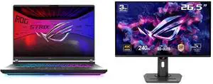 ASUS ROG Strix G16 - 16" GeForce RTX 5070 Laptop GPU - AMD Ryzen 9 9955HX - 32GB Memory - 1 TB PCIe SSD - Windows 11 Home Gaming Laptop - 240 Hz (G614FP-DS96 ) ASUS ROG Strix 27" 4K QD-OLED Gaming Monitor (XG27UCDMG) - 240Hz, 0.03ms, OLED A