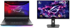 ASUS ROG Strix G16 - 16" GeForce RTX 5070 Laptop GPU - Intel Core Ultra 9 275HX - 32GB Memory - 1TB PCIe 4.0 NVMe M.2 SSD - Windows 11 Pro Gaming Laptop - 240 Hz (G615LP-XS97 ) ASUS ROG Strix 27" 4K QD-OLED Gaming Monitor (XG27UCDMG) - 240H