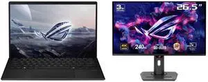 ASUS ROG Flow - 13.4" AMD Radeon 8060S Graphics - 3.0GHz - 128GB Memory - 1 TB SSD - Windows 11 Pro Gaming Laptop - 180 Hz (GZ302EA-XS99 ) ASUS ROG Strix 27" 4K QD-OLED Gaming Monitor (XG27UCDMG) - 240Hz, 0.03ms, OLED Anti-Flicker 2.0, Cust