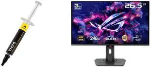 CORSAIR TM30 Performance Thermal Paste, CT-9010001-WW. ASUS ROG Strix 27" 4K QD-OLED Gaming Monitor (XG27UCDMG) - 240Hz, 0.03ms, OLED Anti-Flicker 2.0, Custom Heatsink, OLED Care Pro, Neo Proximity Sensor, 99% DCI-P3, True 10-bit color