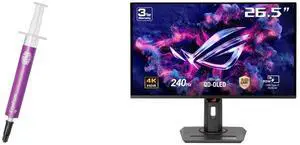 Cooler Master CryoFuze Ultra-High Performance Thermal Paste, Nanoparticles, High CPU/GPU Conductivity W/m.k= 14m, Non Corrosive Formula, Temperature -50°C up to 250°C for CPU and GPU Coolers ASUS ROG Strix 27" 4K QD-OLED Gaming Monitor (XG2