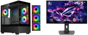 DIYPC ARGB-N5-BK Black Cases (Computer Cases - ATX Form) ASUS ROG Strix 27" 4K QD-OLED Gaming Monitor (XG27UCDMG) - 240Hz, 0.03ms, OLED Anti-Flicker 2.0, Custom Heatsink, OLED Care Pro, Neo Proximity Sensor, 99% DCI-P3, True 10-bit color