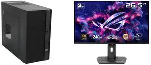 Cooler Master N200 Micro-ATX Mini Tower with Front Mesh Ventilation, Minimal Design, 240mm Close-Loop AIO Support ASUS ROG Strix 27" 4K QD-OLED Gaming Monitor (XG27UCDMG) - 240Hz, 0.03ms, OLED Anti-Flicker 2.0, Custom Heatsink, OLED Care Pr