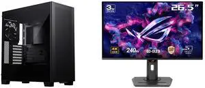 Phanteks XT Pro, Mid-Tower Gaming Chassis, High Airflow Performance Mesh, Tempered Glass Window, 1x M25-120 Black fan included,  Black ASUS ROG Strix 27" 4K QD-OLED Gaming Monitor (XG27UCDMG) - 240Hz, 0.03ms, OLED Anti-Flicker 2.0, Custom H